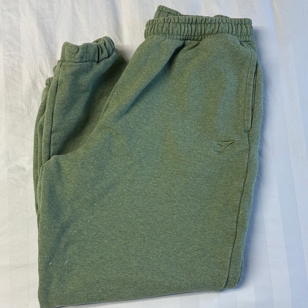 Gym Shark Baggy Green Jogger Sweatpants